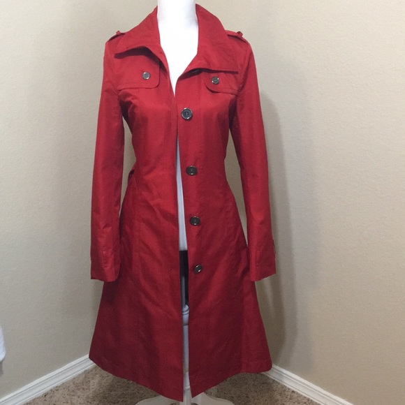 Burberry Jackets & Blazers - Burberry red trench coat
